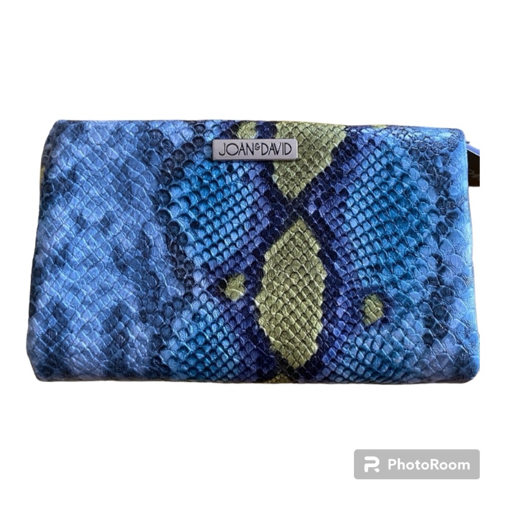 Python Cosmetic Loaf Bag Joan & David NWT 2 Travel Sized Bottles Included